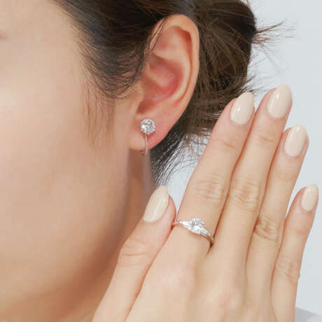 NO RESERVE - DIAMOND RING AND EARRINGS - фото 6