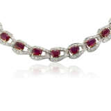 NO RESERVE - RUBY AND DIAMOND NECKLACE - photo 3
