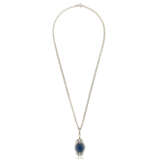 SAPPHIRE AND DIAMOND PENDENT NECKLACE - фото 2