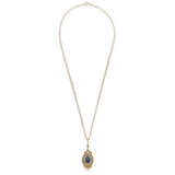 SAPPHIRE AND DIAMOND PENDENT NECKLACE - photo 3