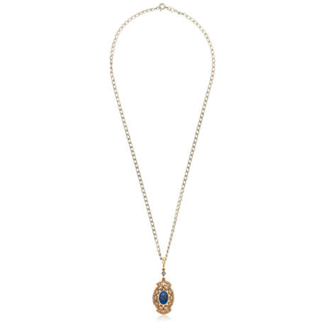 SAPPHIRE AND DIAMOND PENDENT NECKLACE - photo 3