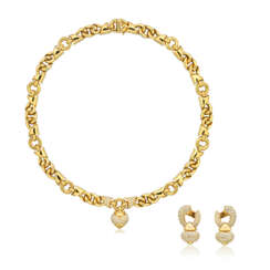 BULGARI DIAMOND EARRINGS AND NECKLACE SET