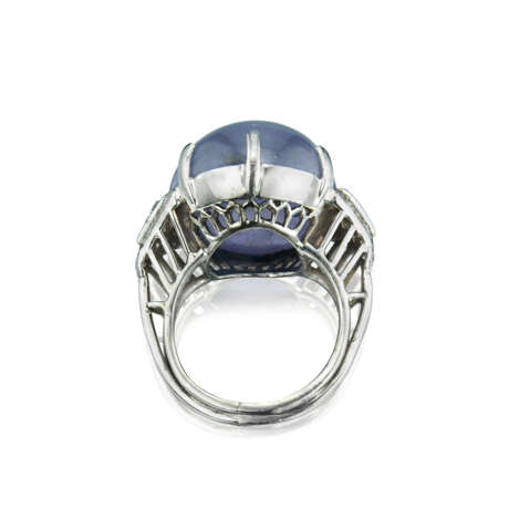 NO RESERVE - STAR SAPPHIRE AND DIAMOND RING - Foto 2