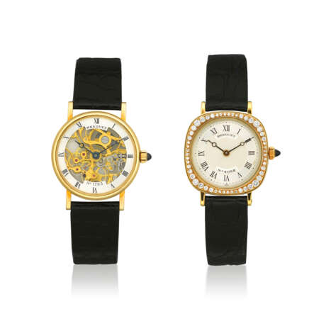 NO RESERVE - BREGUET SET OF TWO DIAMOND AND GOLD WRISTWATCHES - photo 1