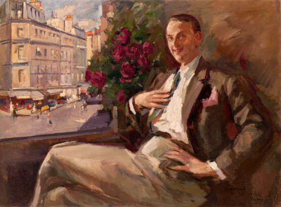 KOROVIN, KONSTANTIN (1861-1939). Portrait of Fedor Chaliapin, signed, inscribed "Paris" and dated 1938 - Foto 1