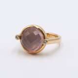 Rose Quartz Diamond Ring - Foto 1