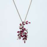 Ruby Diamond Pendant Necklace - Foto 1
