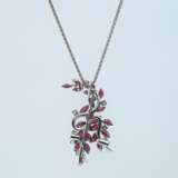 Ruby Diamond Pendant Necklace - photo 2