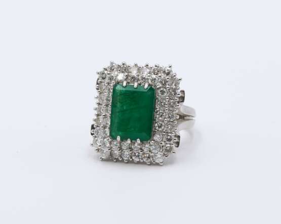 Emerald Diamond Ring - Foto 1