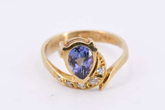 Mixed lot: Tanzanite Diamond Ring and Opal Diamond Ring - Foto 4