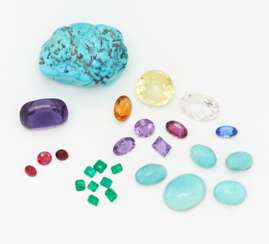 Assortment of several loose gemstones
