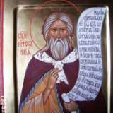 Икона «святой праотец Илья пророк», Доска, Темпера, Религиозное искусство, Россия, 2018 г. - фото 1
