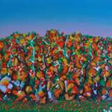 Mosaic. Strawberries and wild apples. Холст на подрамнике Акриловые краски abstraction Россия Уфа 2023 г. - фото 1