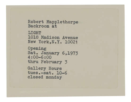 ROBERT MAPPLETHORPE (1946–1989) - Foto 3