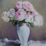 Peonies in daylight Canvas on the subframe Oil on canvas Slovakia 2022 - photo 1