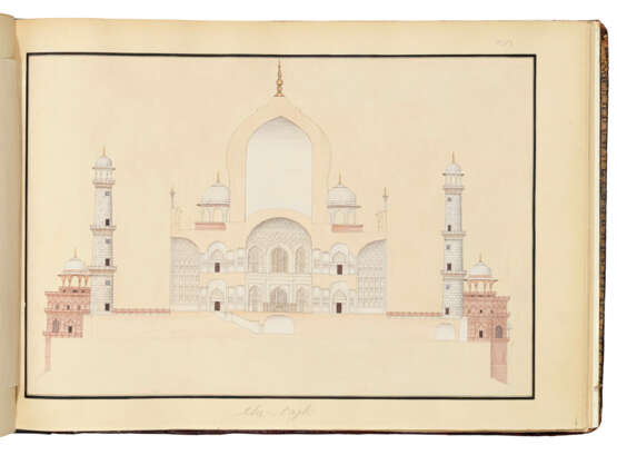 AN ALBUM OF COMPANY SCHOOL PAINTINGS OF MUGHAL MONUMENTS - фото 7