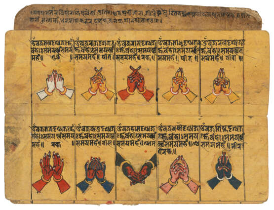 A THYASAPU MANUSCRIPT WITH ICONOGRAPHIC ILLUSTRATIONS OF MUDRAS - Foto 1
