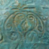 A MONUMENTAL MOULDED TURQUOISE-GLAZED POTTERY JUG - photo 4