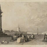 Гравюра: «СПб. Адмиралтейская площадь» Brown Radclyffe (гравер) Paper гравюра со стальной доски Classicism Cityscape England 1830-е гг 1836 - photo 1