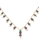 Historisierendes Collier mit Perlen und Farbsteinen - фото 1