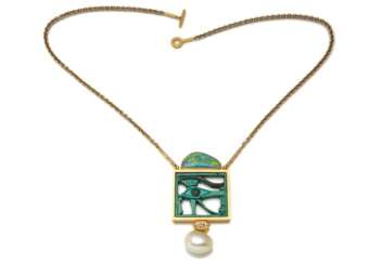 Collier "Horus Auge" mit Opal