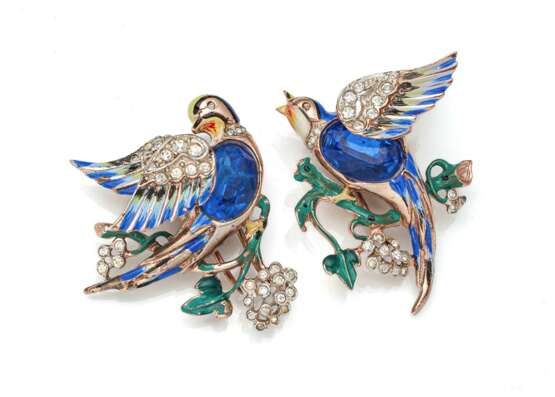 Coro Craft Vintage Brosche "Lovebirds" - photo 4