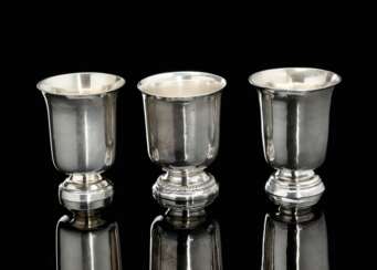 Drei Tauf- oder Hochzeits-Becher aus Silber