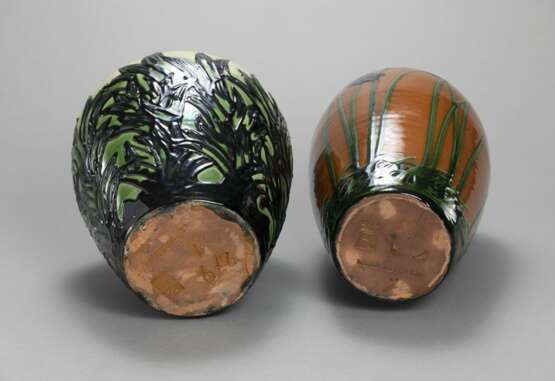 Zwei Majolika-Baluster Vasen - photo 4