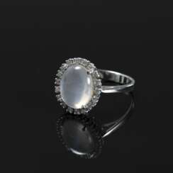 Mondstein-Diamant-Ring