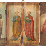 TRIPTYCHON MIT DEN APOSTELN PETRUS UND PAULUS, DEM HEILIGEN NIKOLAUS VON MYRA UND DER GOTTESMUTTER VON KASAN - photo 1