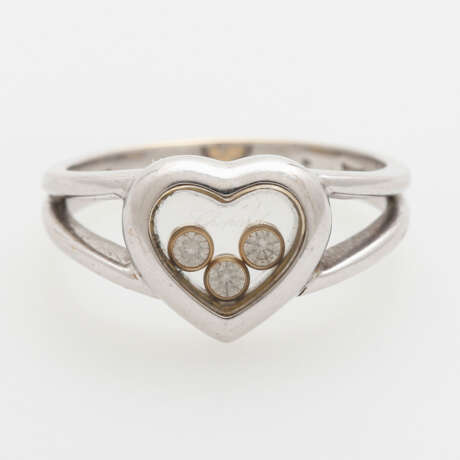CHOPARD Ring "Happy Diamonds" mit 3 beweglichen Brillanten; - фото 1