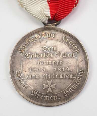 Hansestädte: Gemeinsame Kriegsdenkmünze für die Hanseatische Legion 1813/1814. - Foto 2