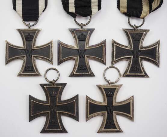 Preussen: Eisernes Kreuz, 1914, 2. Klasse - 5 Exemplare. - фото 1