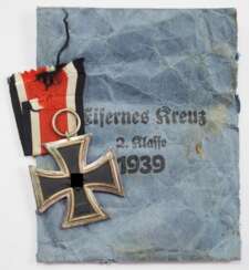 Eisernes Kreuz, 1939, 2. Klasse, in Verleihungstüte - Walter & Henlein, Gablonz a.N.