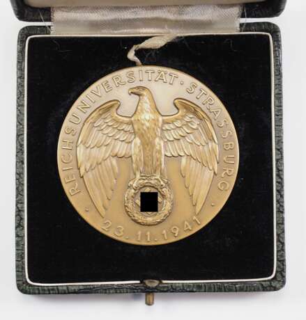 Medaille auf die Reichsuniversität Straßburg 23.11.1941, im Etui. - Foto 1