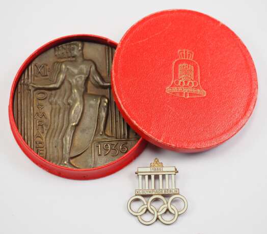 Olympiade 1936, Medaille im Etui. - фото 1