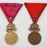 Bulgarien: Medaille für Verdienst, Zar Ferdinand I., in Gold und Bronze. - фото 2
