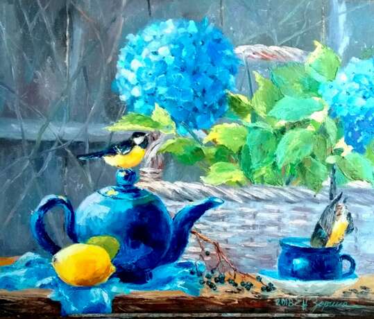 Птичье царство Leinwand Ölfarbe Impressionismus Animalistisches 2018 - Foto 1