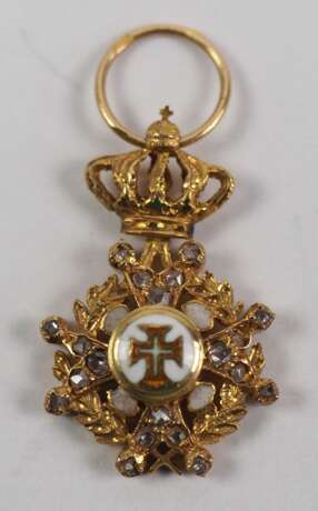 Portugal: Militärischer Orden unseres Herrn Jesus Christus, 2. Modell (1789-1910), Miniatur in Luxusausführung. - Foto 1