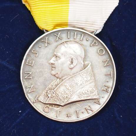 Vatikan: Silber Medaille auf Papst Johannes XXIII., im Etui. - photo 1