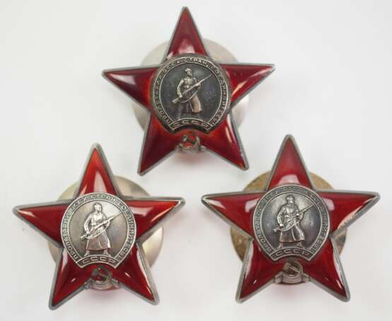 Sowjetunion: Orden des Roten Sterns - 3 Exemplare. - Foto 1