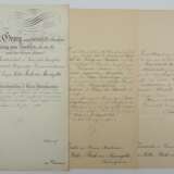 Sachsen: Albrechtsorden, 2. Modell (1876-1918), Komturkreuz 1. Klasse Urkunde für einen Ministerialrat im KuK Finanzministerium. - photo 1