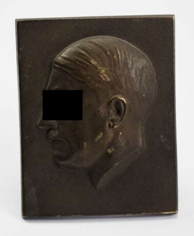 Adolf Hitler - Gussplakette mit Aufsteller. - photo 2