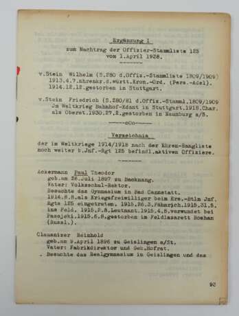 Das Offizierskorps des Infanterie-Regiments Kaiser Friedrich König von Preußen (7. Württ.) Nr. 125 - 1809-1909. - photo 3