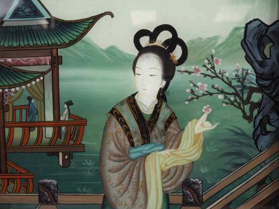 China: Hinterglasmalerei "Frühling". - Foto 3