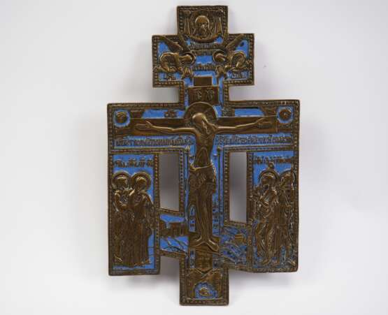 Russisches orthodoxes Segen-/ Kreuz aus Messing. - Foto 1