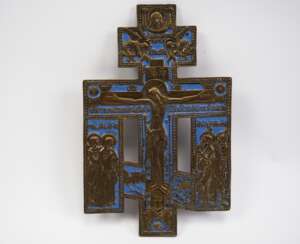 Russisches orthodoxes Segen-/ Kreuz aus Messing. 