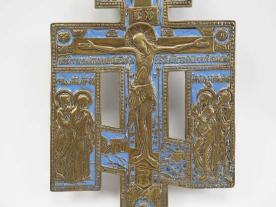 Russisches orthodoxes Segen-/ Kreuz aus Messing. - photo 2