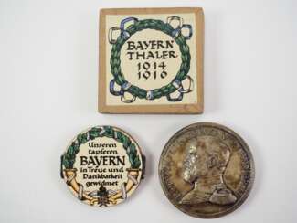 Bayern Thaler 1914-1916, im Überkarton.