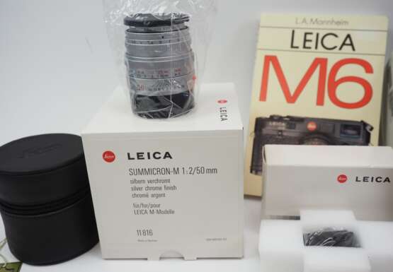 Leica: Analogkamera M6 u. Summicron-M 1:2/ 50 mm, unbenutzt. - Foto 2